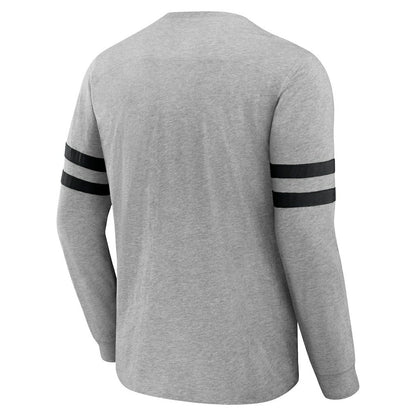Las Vegas Raiders NFL x Darius Rucker Collection Henley Long Sleeve T-Shirt - Heather Gray discount
