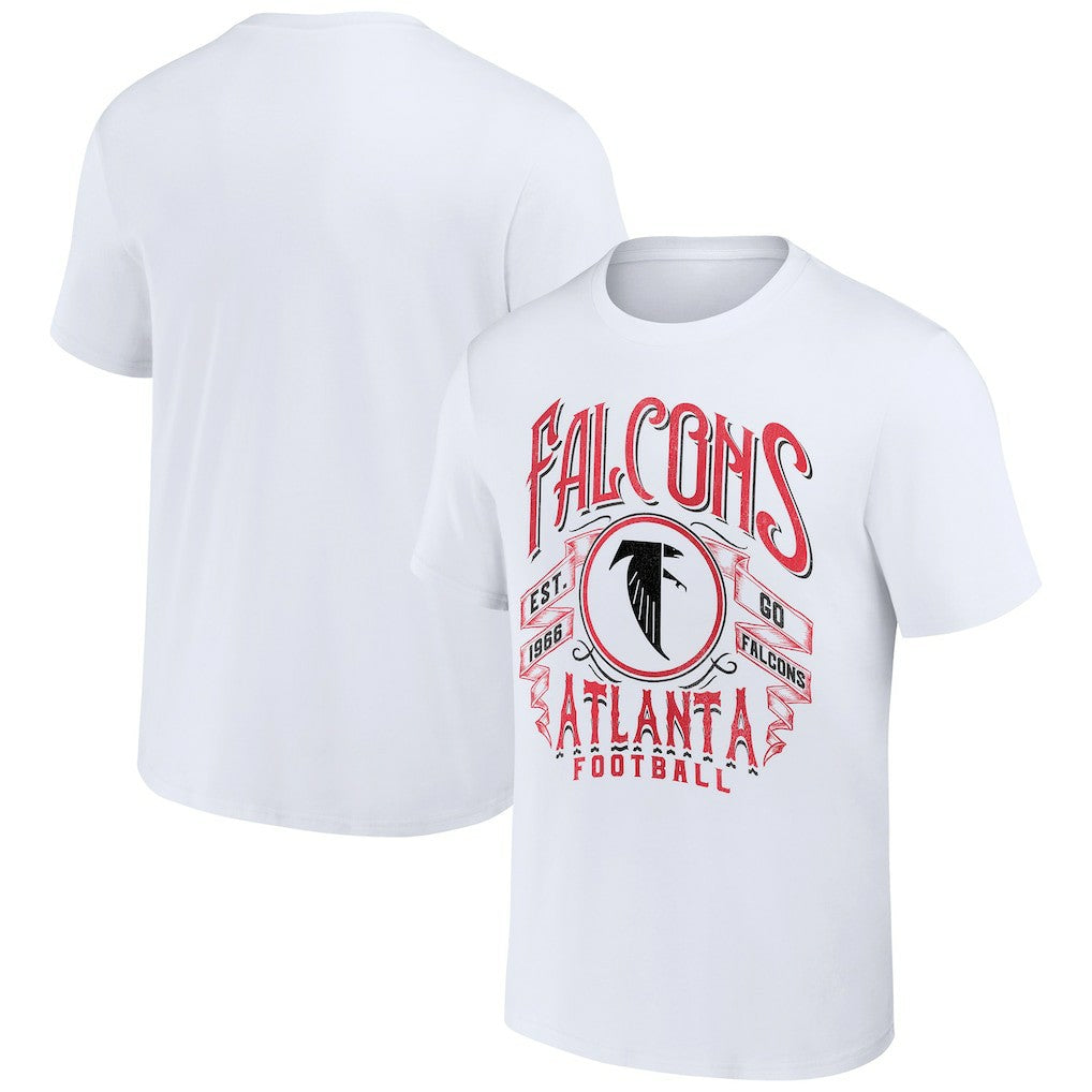 Atlanta Falcons NFL x Darius Rucker Collection Vintage Football T-Shirt - White on sale