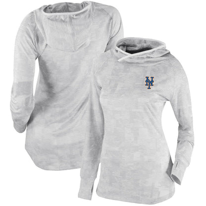 New York Mets Women's Omni-Wick Sunday Ball Pullover Hoodie - White | Columbia