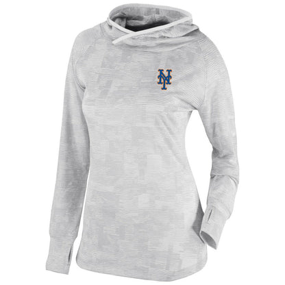 New York Mets Women's Omni-Wick Sunday Ball Pullover Hoodie - White | Columbia