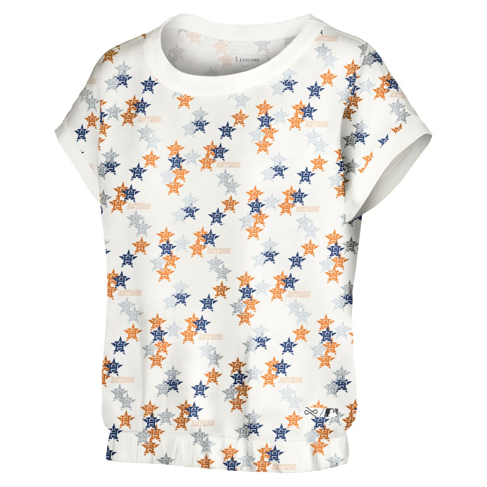 Houston Astros Lusso Women's Madge Dolman Tri-Blend T-Shirt - White