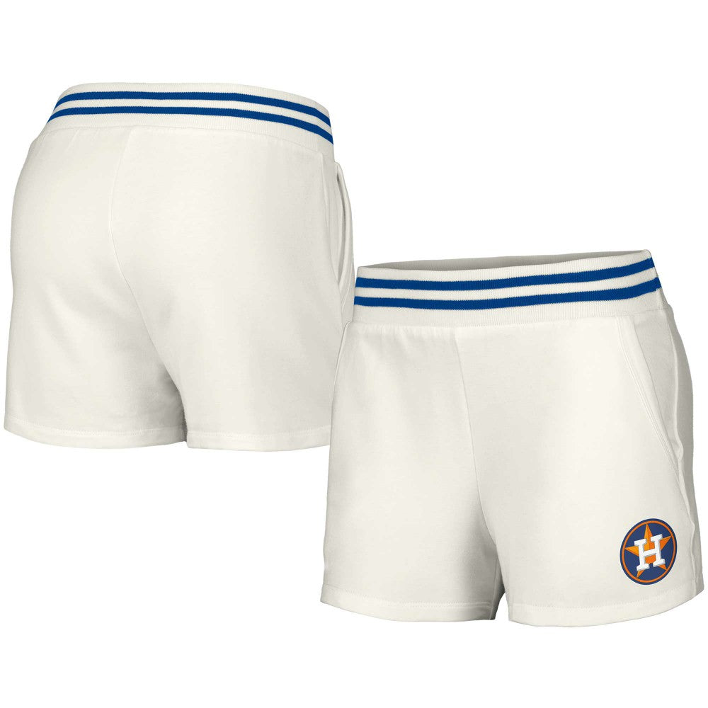 Houston Astros Lusso Women's Maeg Tri-Blend Pocket Shorts - White