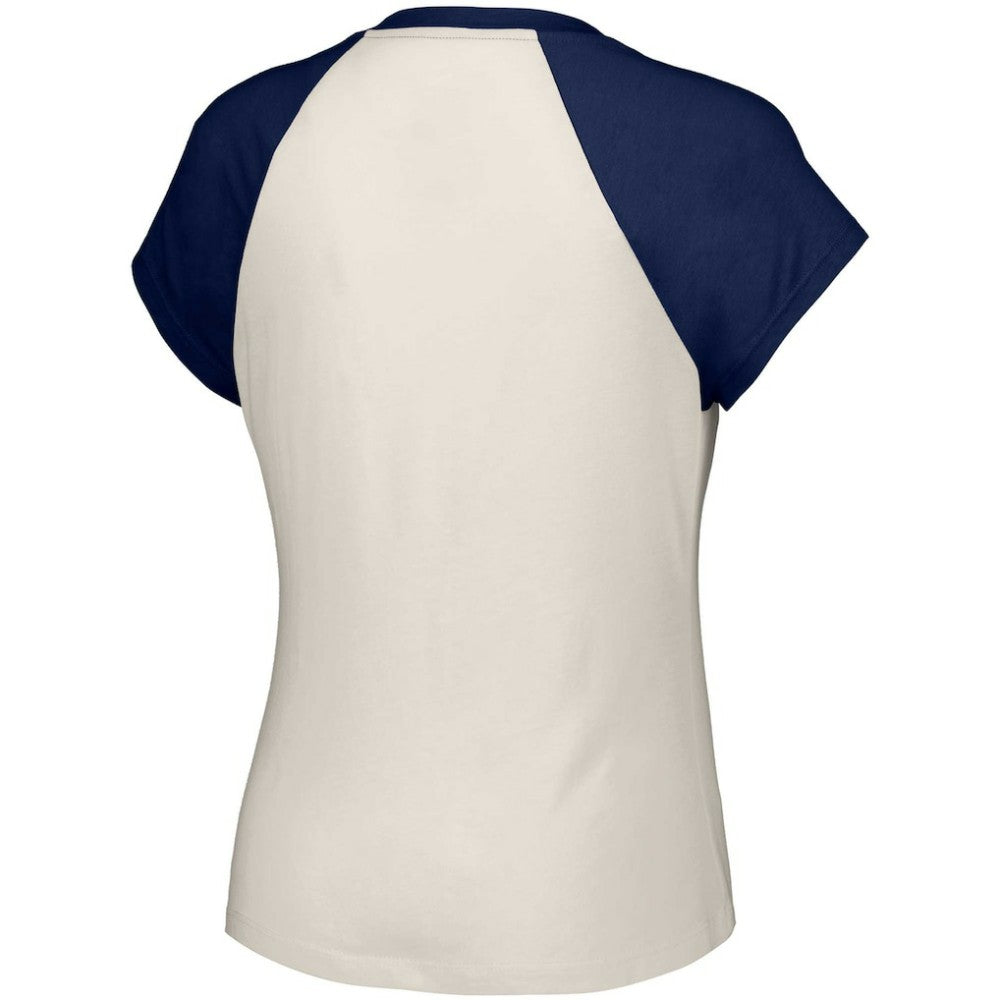 Atlanta Braves Lusso Women's Nikki Raglan T-Shirt - White