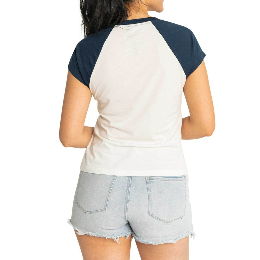 Atlanta Braves Lusso Women's Nikki Raglan T-Shirt - White