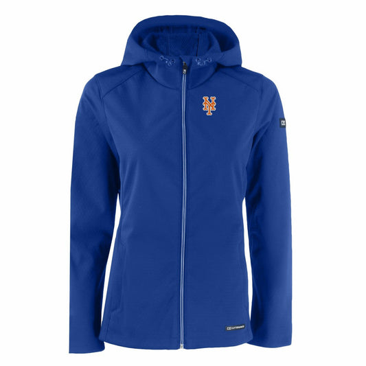 New York Mets Cutter & Buck Women's Evoke Eco Softshell Recycled Full-Zip Jacket - Royal