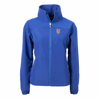 New York Mets Cutter & Buck Women's Charter Eco Recycled Full-Zip Jacket - Blue