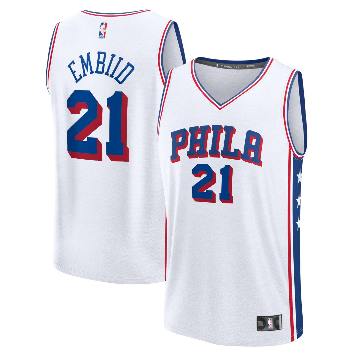 Joel Embiid Philadelphia 76ers Fast Break Replica Jersey - Association Edition - White | Fanatics outlet