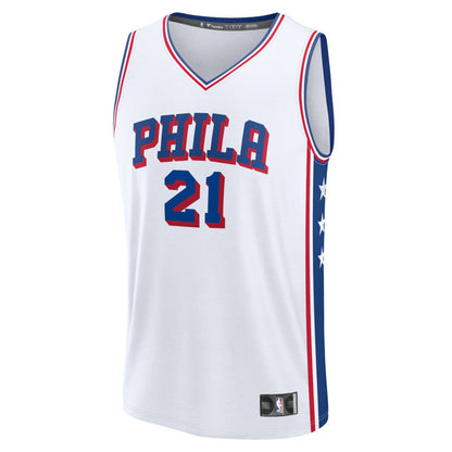 Joel Embiid Philadelphia 76ers Fast Break Replica Jersey - Association Edition - White | Fanatics outlet