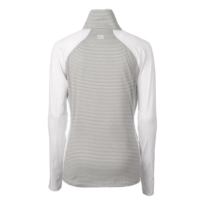 San Francisco 49ers Cutter & Buck Women's Helmet Logo DryTec Forge Tonal Stripe Stretch Half-Zip Top - White cheap