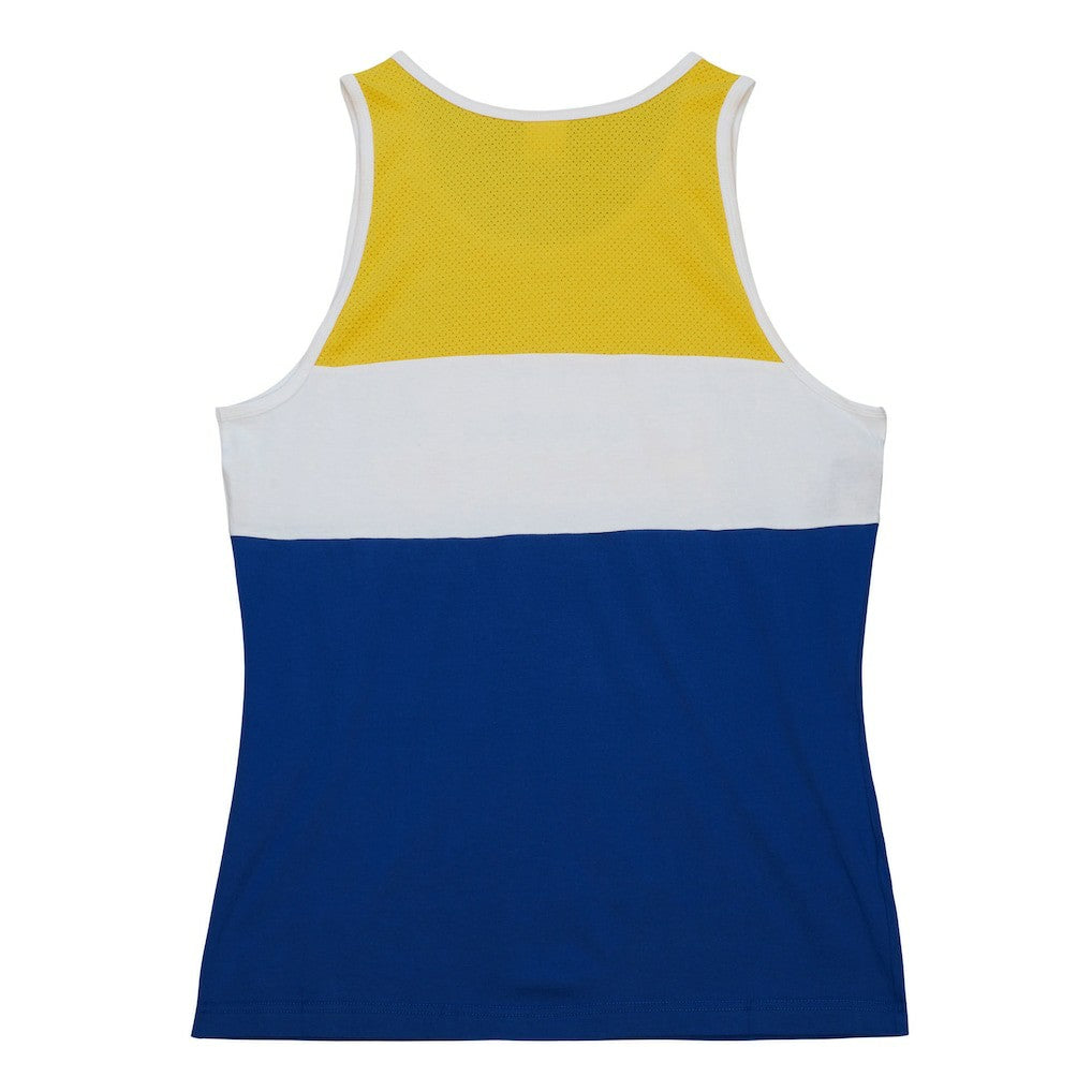 Golden State Warriors Special Script Tank Top sale - Royal | Mitchell & Ness discount