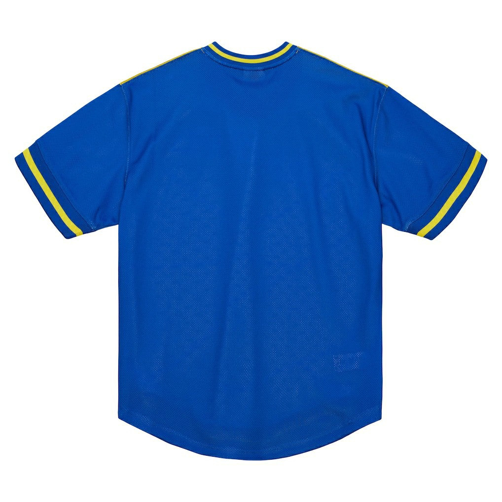 Golden State Warriors Jumbotron 3.0 Mesh V-Neck T-Shirt sale - Gold | Mitchell & Ness on sale