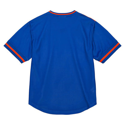 New York Knicks Jumbotron 3.0 Mesh V-Neck T-Shirt - Orange | Mitchell & Ness shop