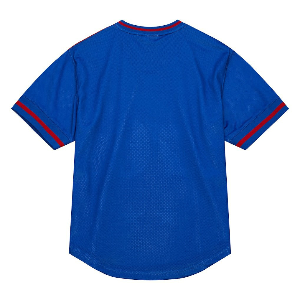 Philadelphia 76ers Jumbotron 3.0 Mesh V-Neck T-Shirt - Red | Mitchell & Ness online