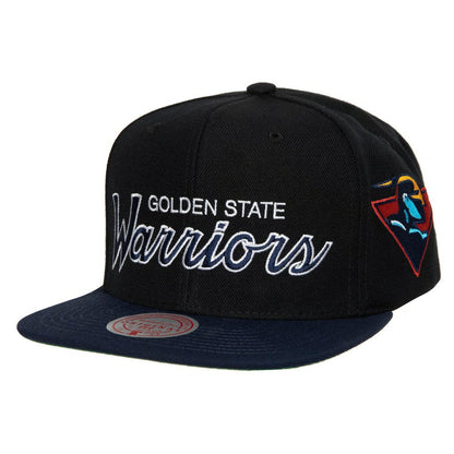 Golden State Warriors Hardwood Classics MVP Team Script 2.0 Snapback Hat sale - Black | Mitchell & Ness discount