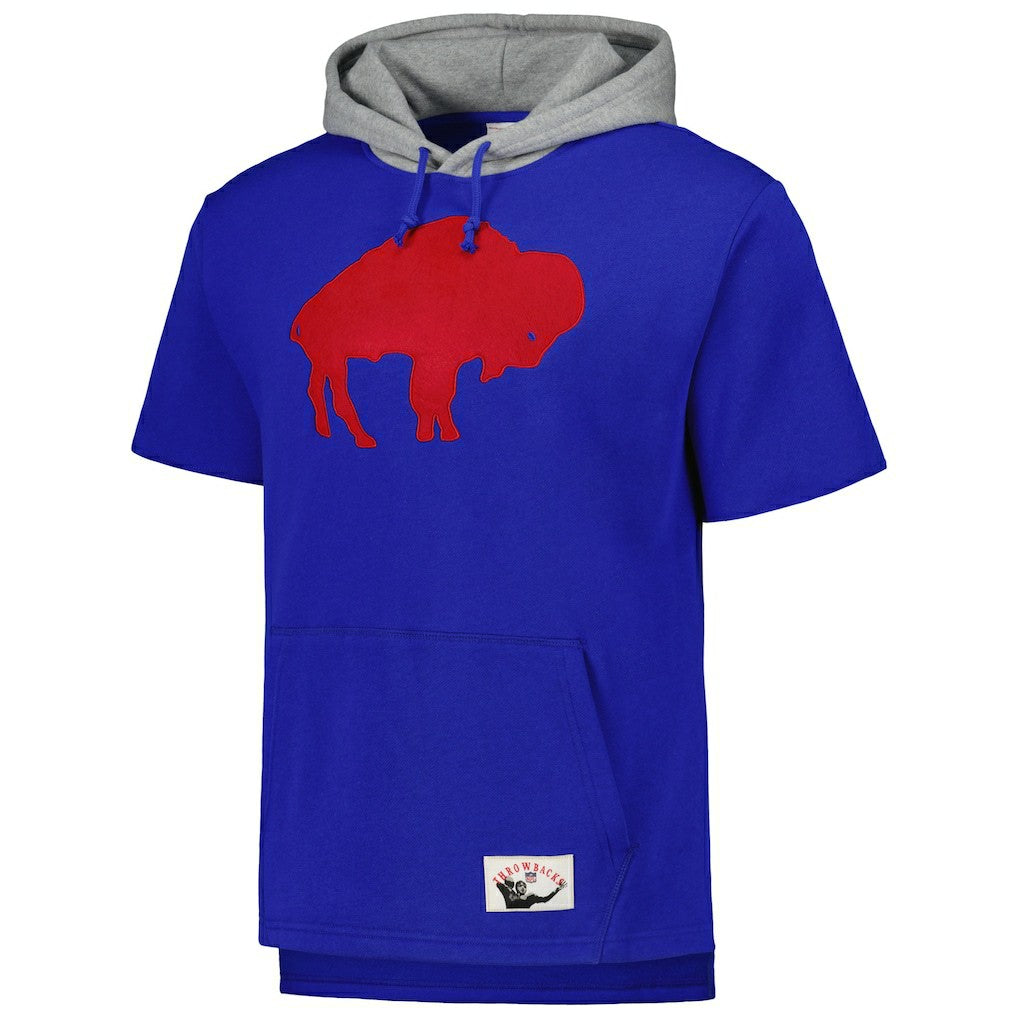 Buffalo Bills Postgame Short Sleeve Hoodie - Royal discount