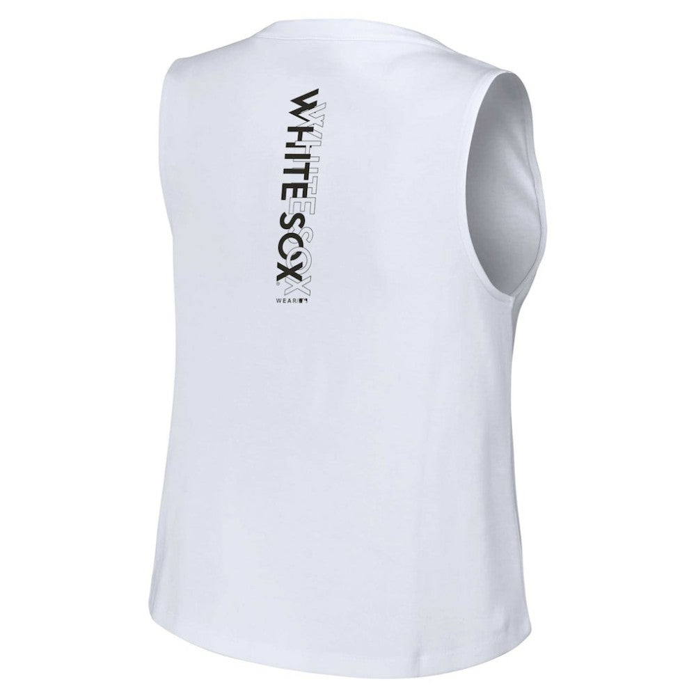 Chicago White Sox WEAR by Erin Andrews Women's Lace-Up Tank Top - White