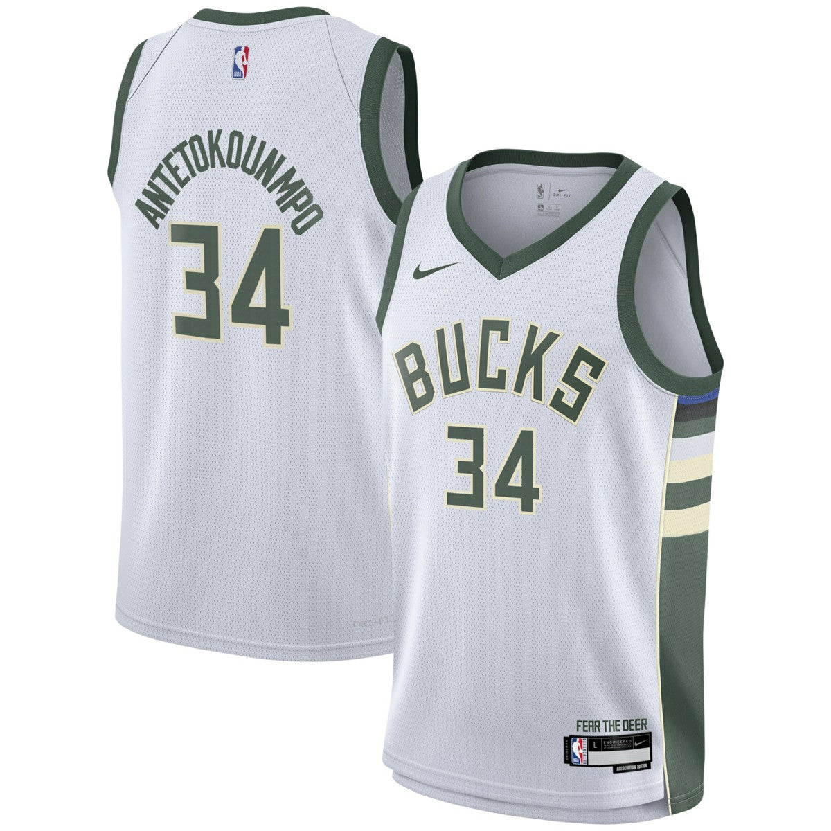 Giannis Antetokounmpo Milwaukee Bucks Youth Swingman Jersey - Association Edition - White | Nike discount