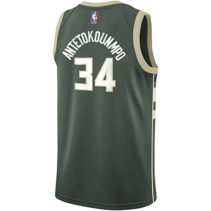 Giannis Antetokounmpo Milwaukee Bucks Youth Swingman Jersey - Icon Edition - Hunter Green | Nike discount