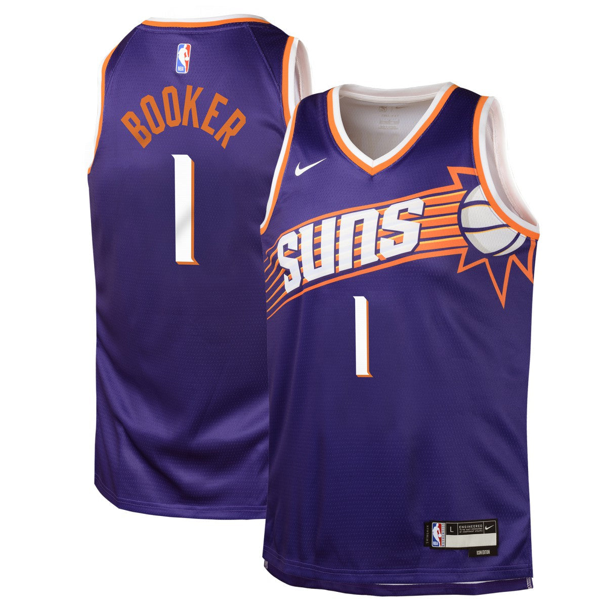 Devin Booker Phoenix Suns Youth Swingman Jersey - Icon Edition - Purple | Nike outlet