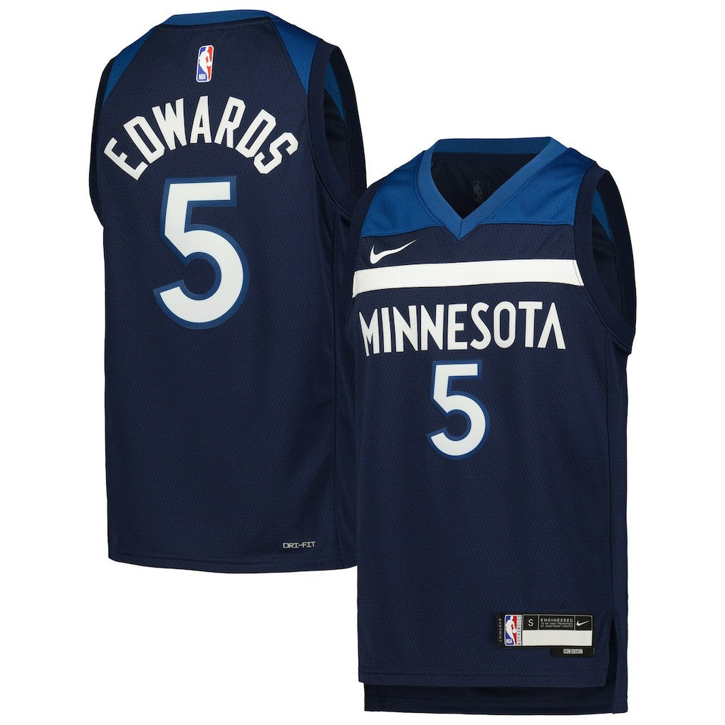 Anthony Edwards Minnesota Timberwolves Youth Swingman Jersey - Icon Edition - Navy | Nike discount