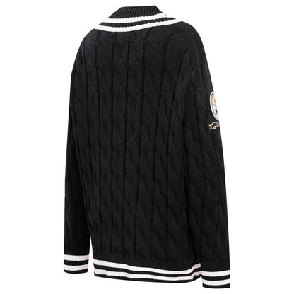 Pittsburgh Steelers Pro Standard Women's Prep V-Neck Pullover Sweater - Black outlet