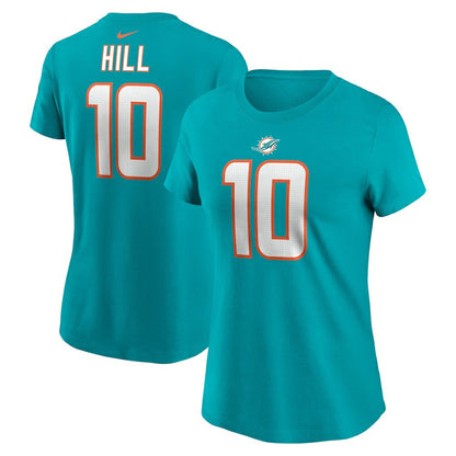 Tyreek Hill Miami Dolphins Women's Player Name & Number T-Shirt - Aqua | Nike for sale