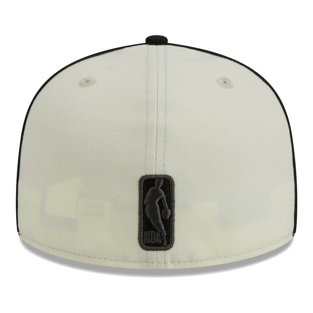 Brooklyn Nets Piping 2-Tone 59FIFTY Fitted Hat - Cream/Black | New Era shop