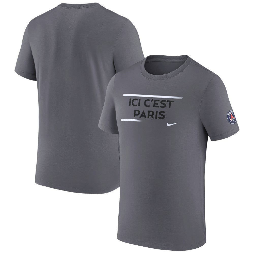 Paris Saint-Germain Verbiage T-Shirt - Gray | Nike outlet