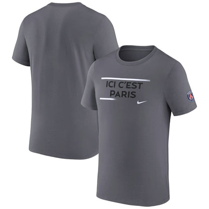 Paris Saint-Germain Verbiage T-Shirt - Gray | Nike outlet