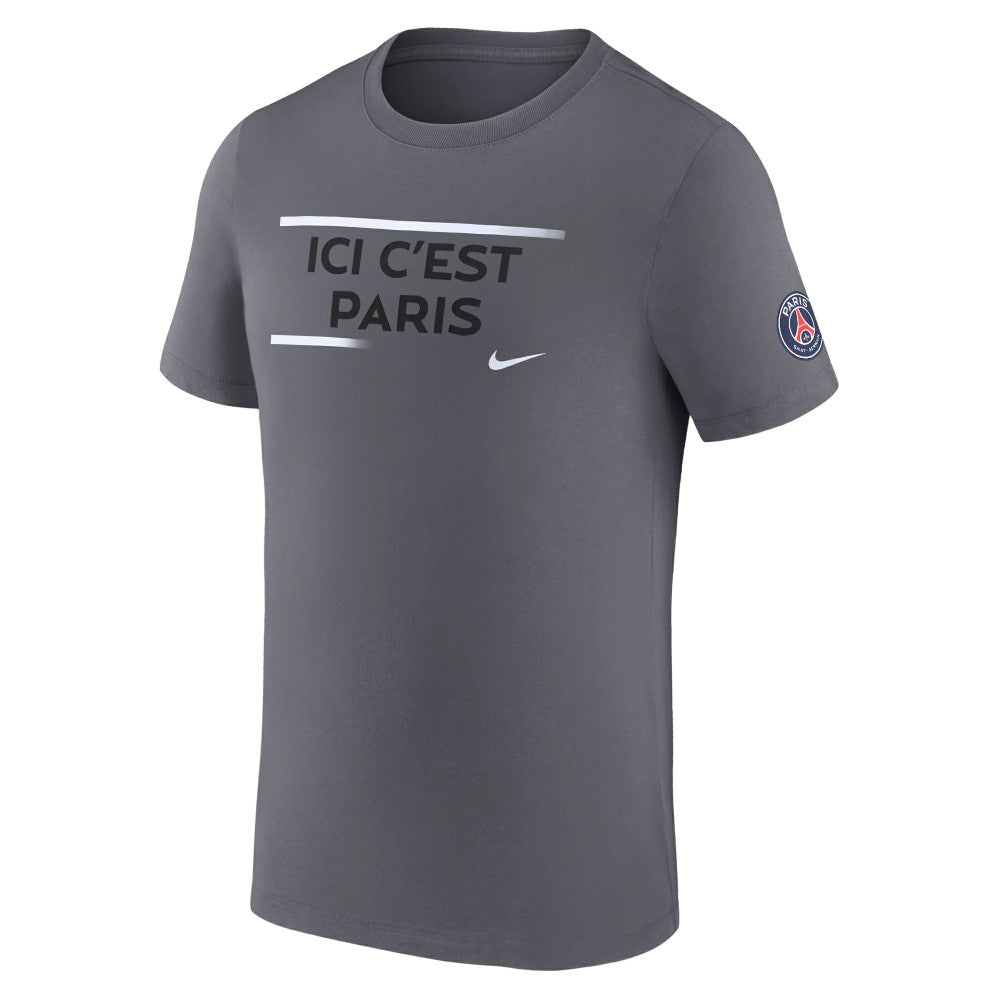 Paris Saint-Germain Verbiage T-Shirt - Gray | Nike outlet
