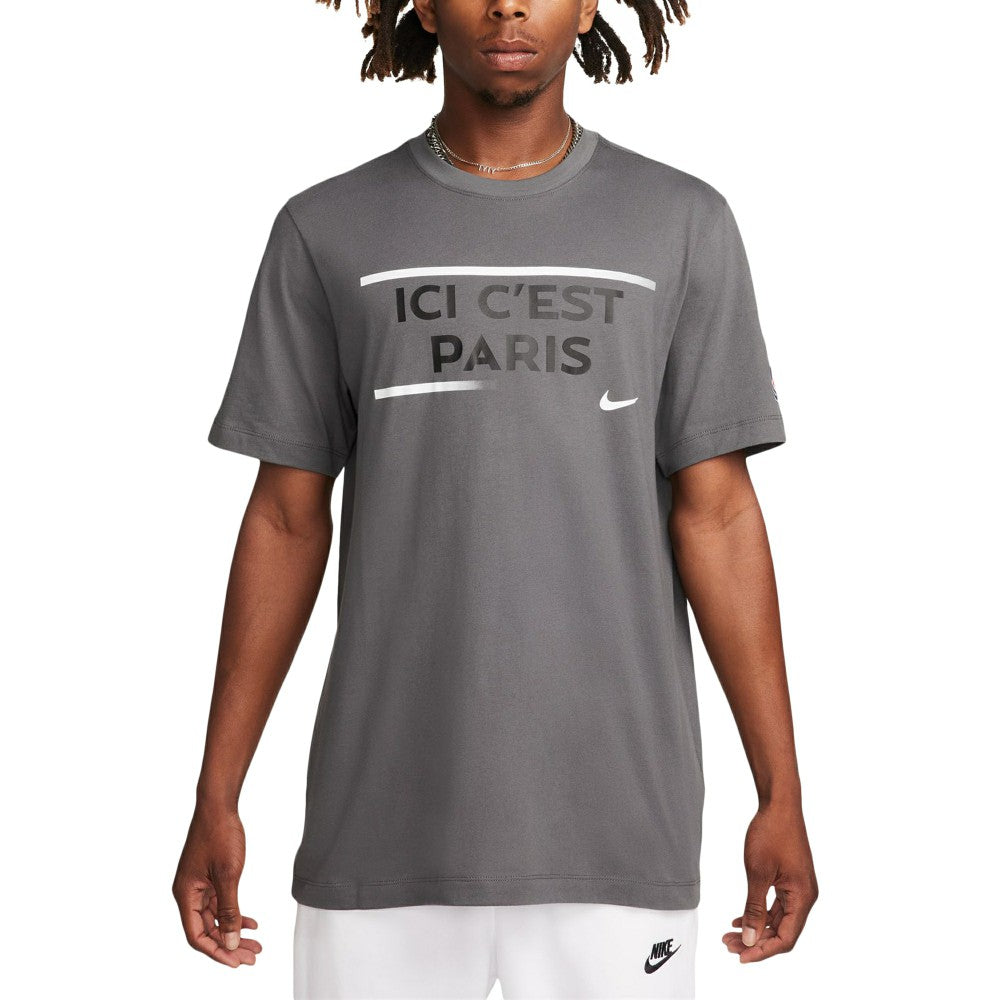 Paris Saint-Germain Verbiage T-Shirt - Gray | Nike outlet