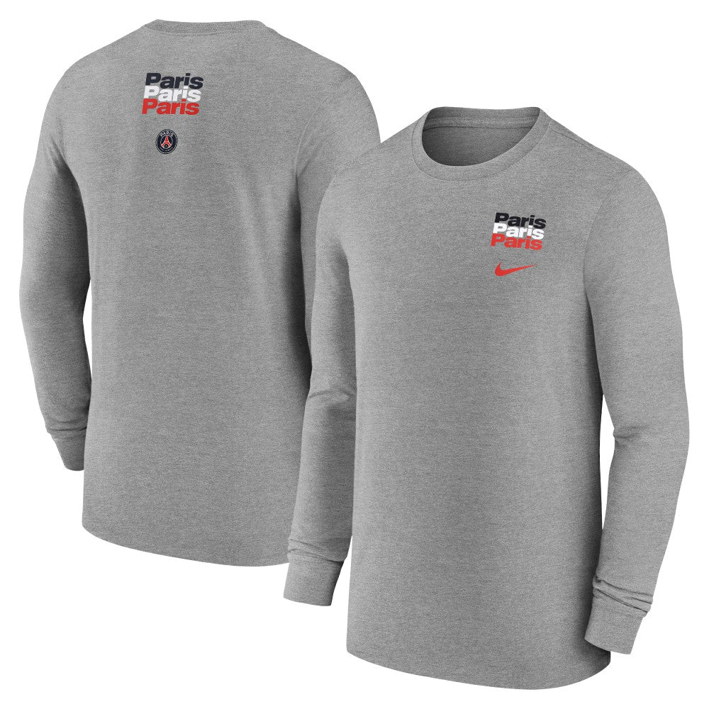 Paris Saint-Germain Legend Long Sleeve T-Shirt - Heather Gray | Nike shop