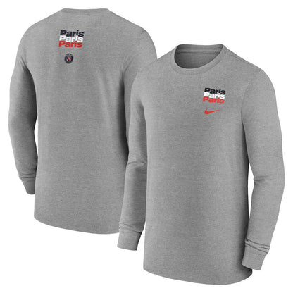 Paris Saint-Germain Legend Long Sleeve T-Shirt - Heather Gray | Nike shop