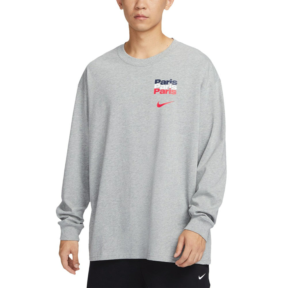 Paris Saint-Germain Legend Long Sleeve T-Shirt - Heather Gray | Nike shop