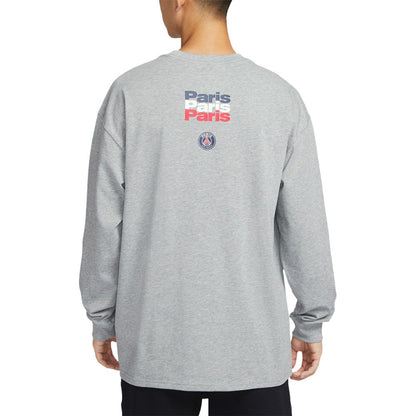 Paris Saint-Germain Legend Long Sleeve T-Shirt - Heather Gray | Nike shop