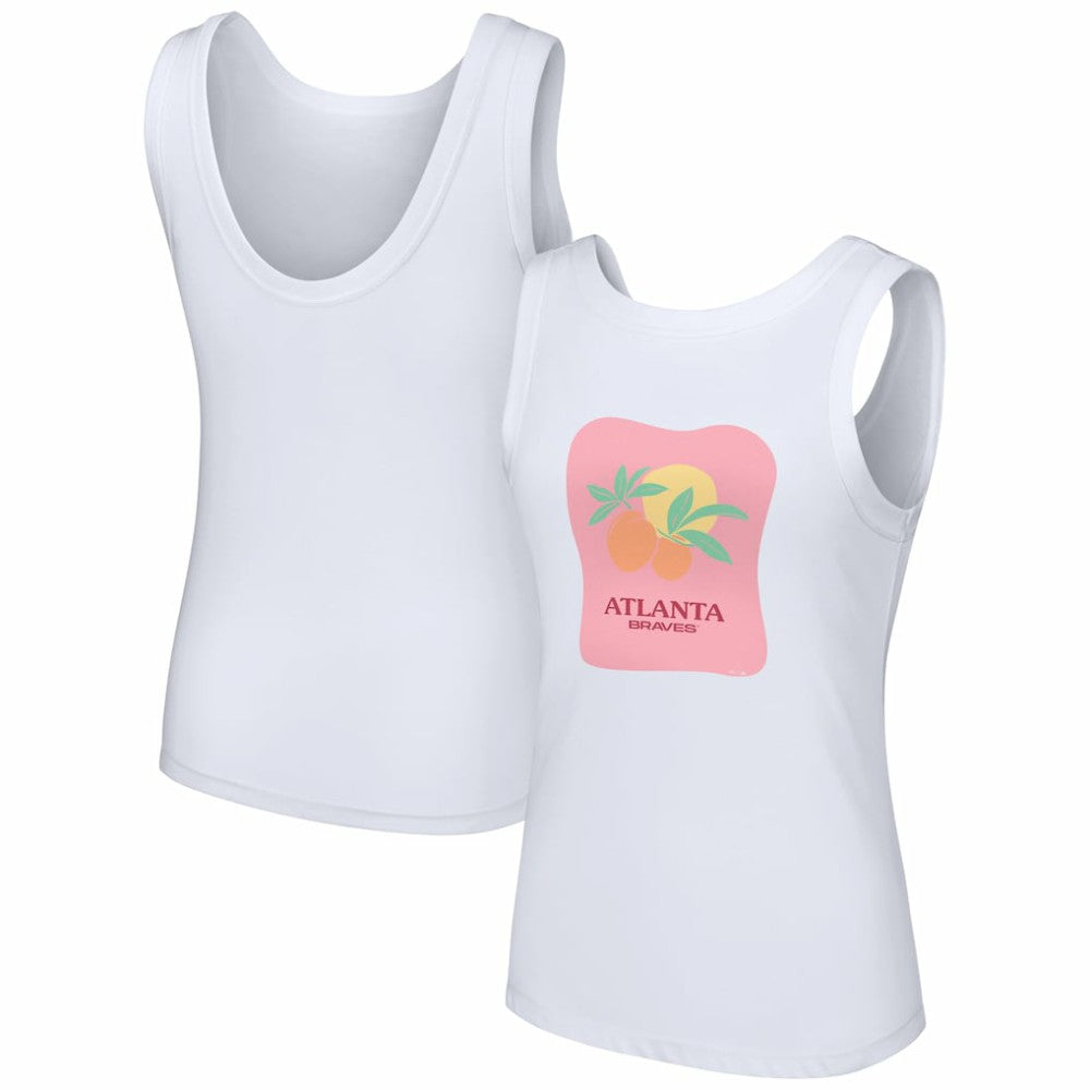 Atlanta Braves Lusso Style Women's Lindy Tank Top - White