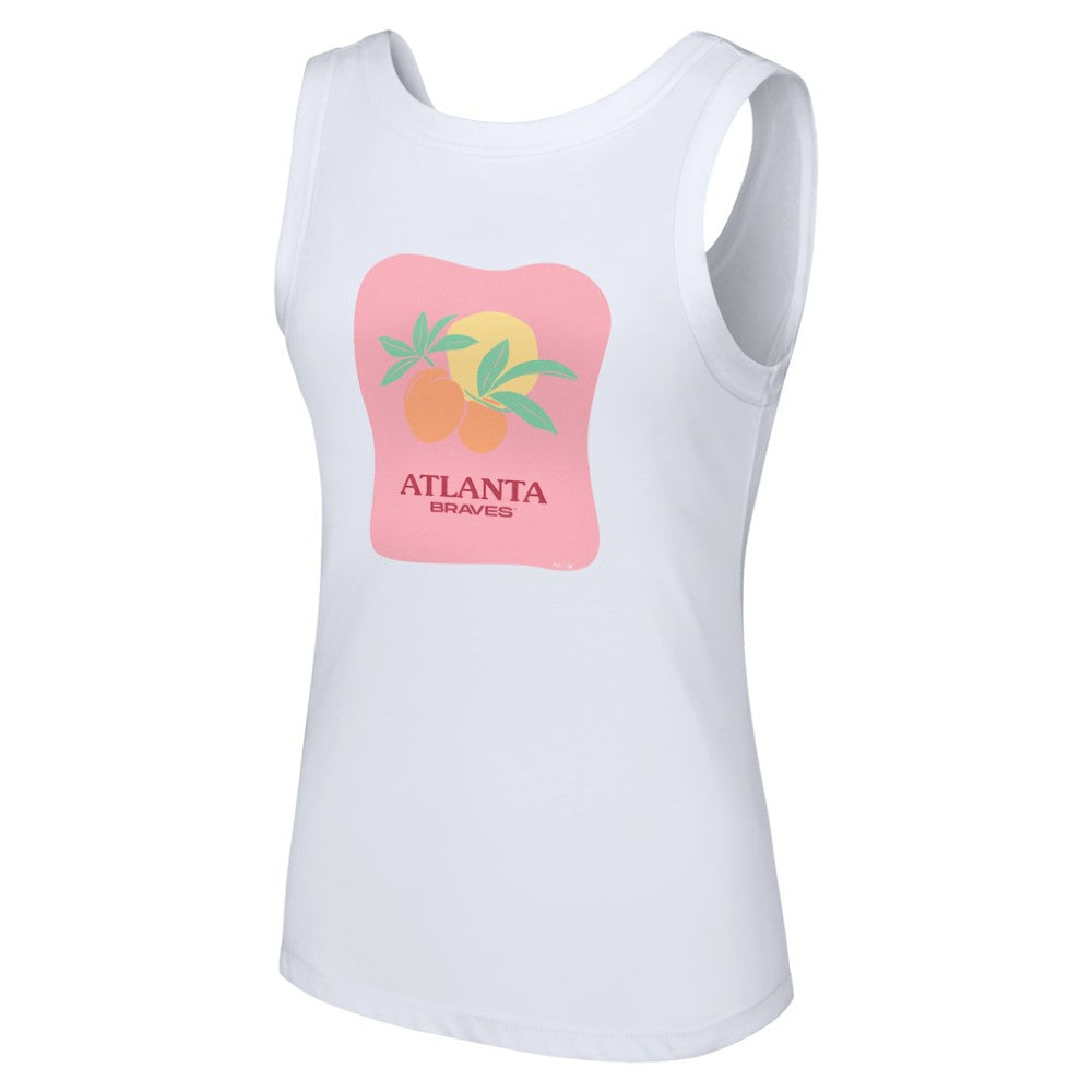 Atlanta Braves Lusso Style Women's Lindy Tank Top - White