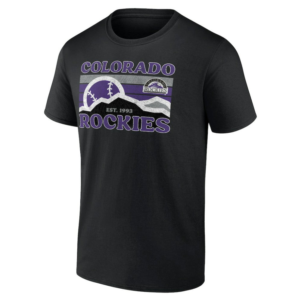 Colorado Rockies Hometown Mountain Scene T-Shirt - Black