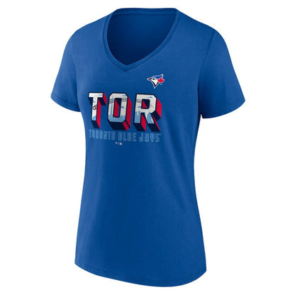 Toronto Blue Jays Women's Hometown In The 416 V-Neck T-Shirt - Royal