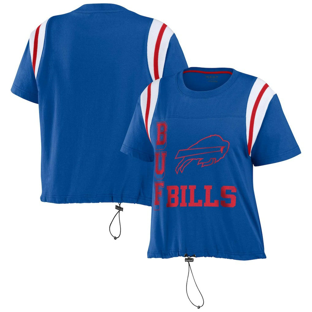 Buffalo Bills WEAR by Erin Andrews Women's Cinched Colorblock T-Shirt - Royal online