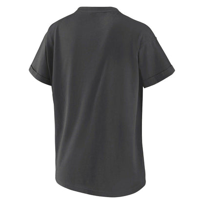 Las Vegas Raiders WEAR by Erin Andrews Women's Boyfriend T-Shirt - Charcoal on sale