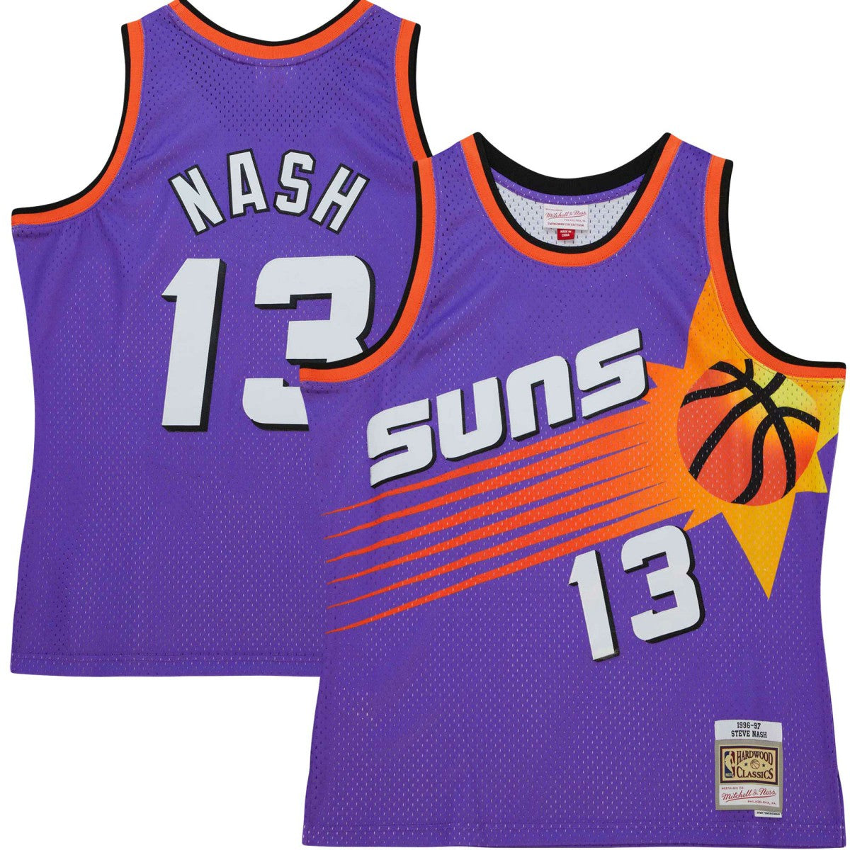 Steve Nash Phoenix Suns Hardwood Classics 1996/97 Tropical Swingman Jersey - Purple | Mitchell & Ness online