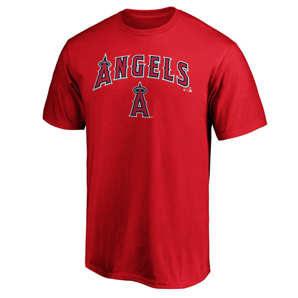 Los Angeles Angels Team Lockup T-Shirt - Red