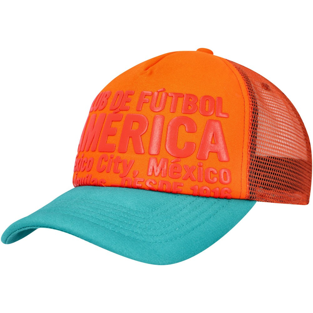 Club America Club Gold Adjustable Hat - Orange for sale