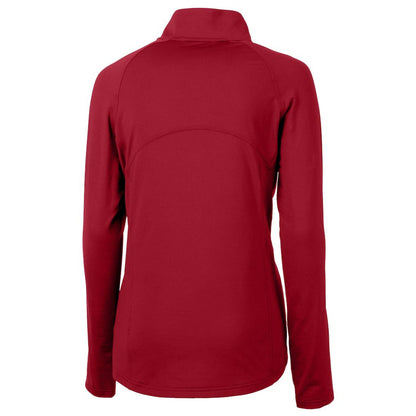 San Francisco 49ers Cutter & Buck Women's Helmet Logo Adapt Eco Knit Stretch Recycled Half-Zip Pullover Top - Scarlet outlet