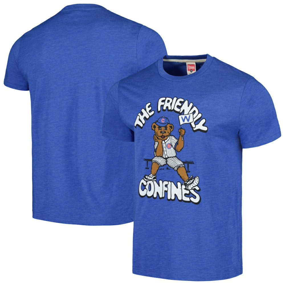 Chicago Cubs Homage Doodle Collection The Friendly Confines Tri-Blend T-Shirt - Royal