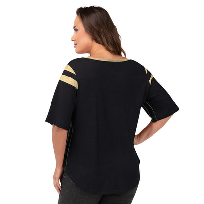 New Orleans Saints G-III 4Her by Carl Banks Women's Plus Size Linebacker T-Shirt - Black sale