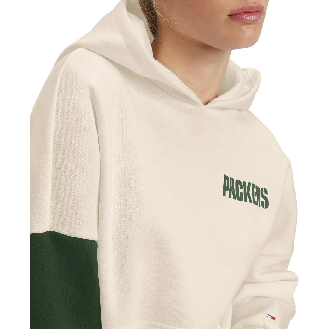 Green Bay Packers Tommy Hilfiger Women's Harriet Pullover Hoodie - Cream/Green outlet