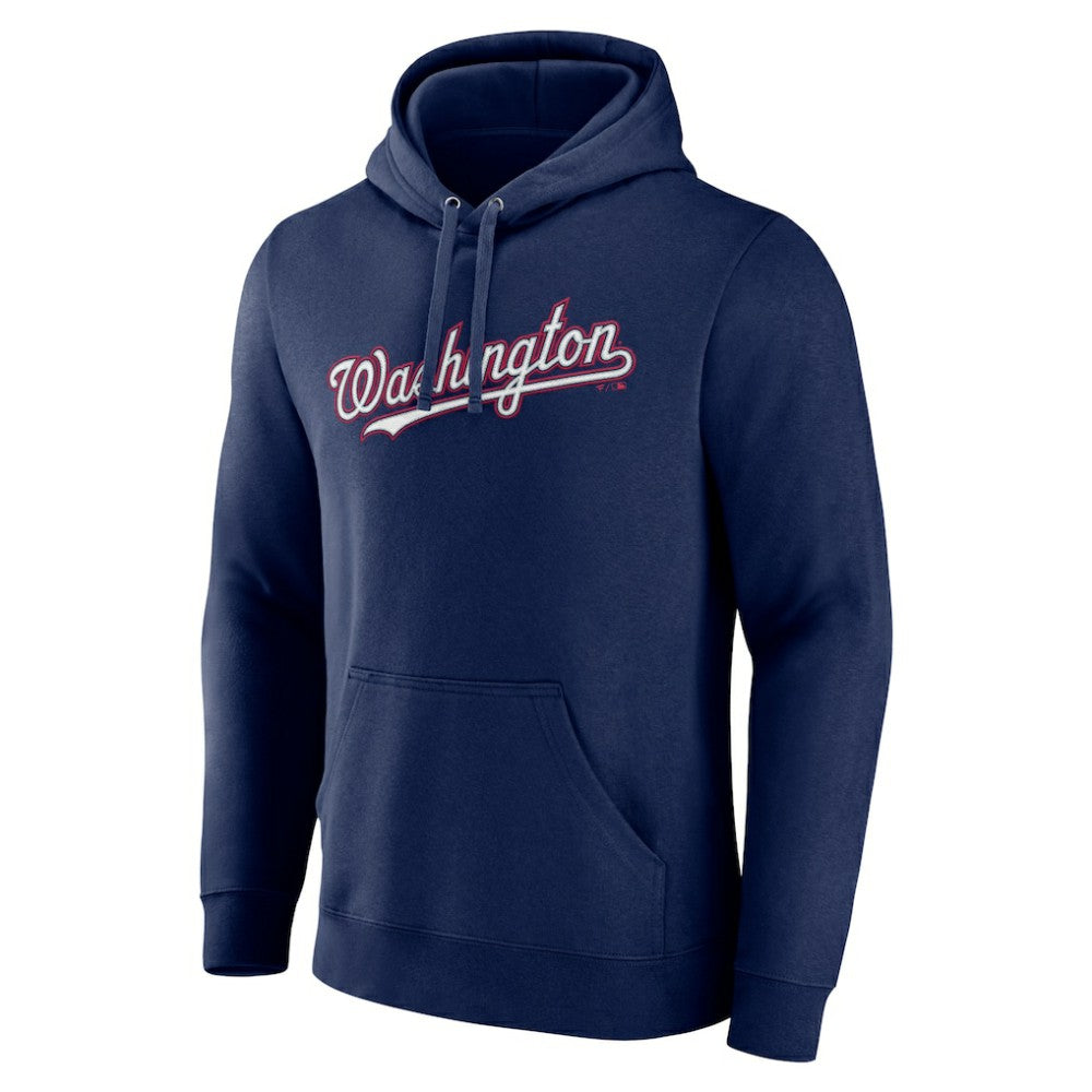 Washington Nationals Official Wordmark Pullover Hoodie - Navy