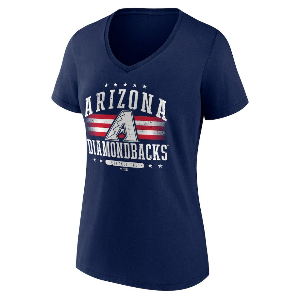 Arizona Diamondbacks Women's Americana Team V-Neck T-Shirt - Navy